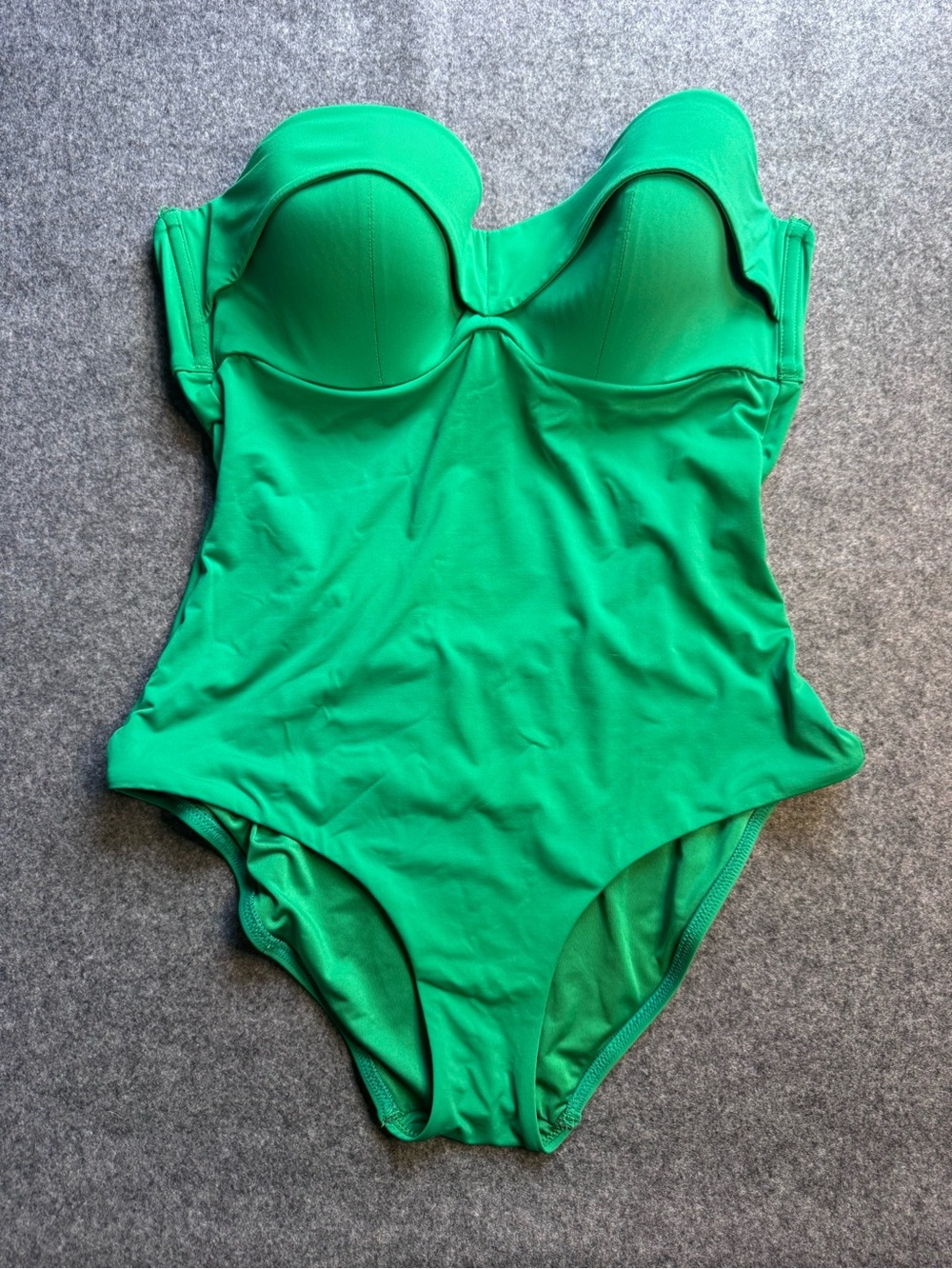 Oysho Green Strapless One Piece Swimsuit